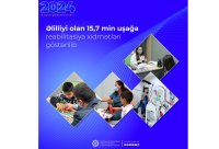 Əlilliyi olan 15,7 min uşağa reabilitasiya xidmətləri göstərilib