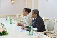 Milli Məclisin sədri Sahibə Qafarova Millətlər Birliyinin Baş katibi ilə görüşüb