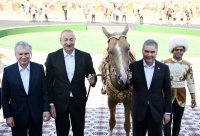 Azərbaycan Prezidenti İlham Əliyevə “Axaltəkə” atı hədiyyə edilib