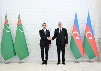 Türkmənistan Prezidenti Sərdar Berdiməhəmmədovun Bakıda rəsmi qarşılanma mərasimi olub